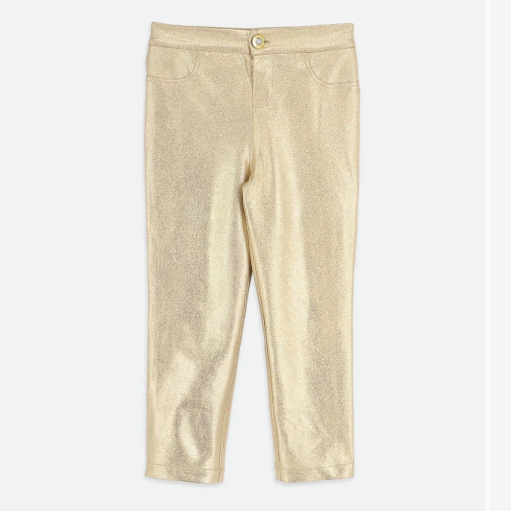 Angel's Face Gold Metallic Jeggings